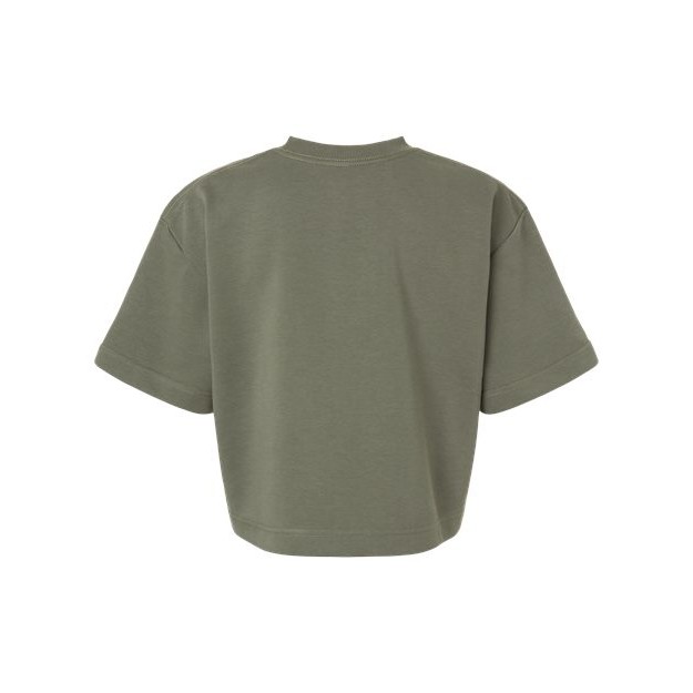 Women's French Terry Mid-Length Boxy Top - Thumbnail Image