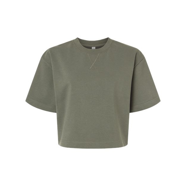Women's French Terry Mid-Length Boxy Top - Thumbnail Image