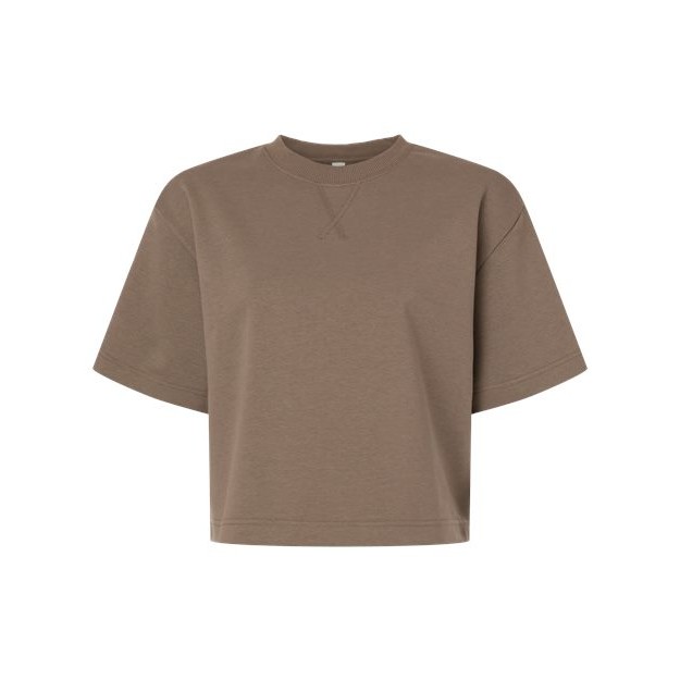 Women's French Terry Mid-Length Boxy Top - Thumbnail Image