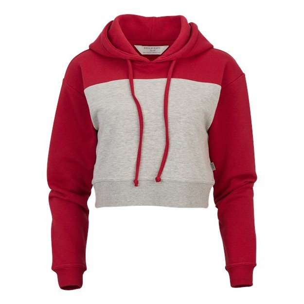 Women's Cropped Fleece Hooded Sweatshirt - Main Image
