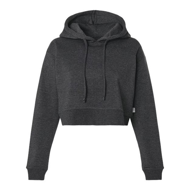 Women's Cropped Fleece Hooded Sweatshirt - Thumbnail Image