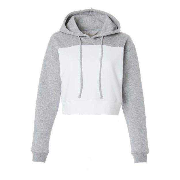 Women's Cropped Fleece Hooded Sweatshirt - Thumbnail Image