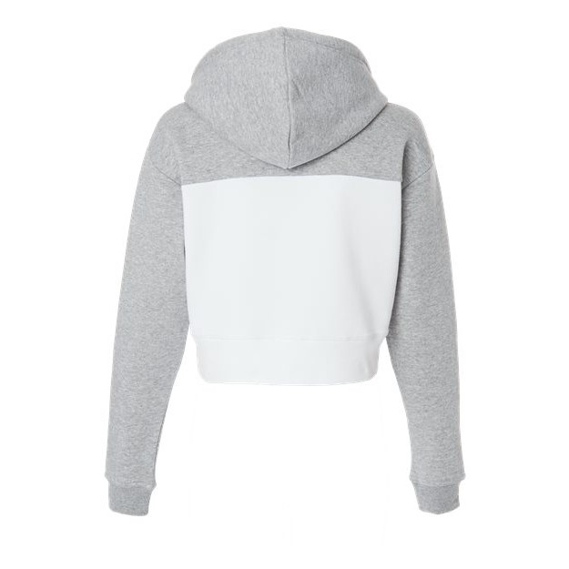 Women's Cropped Fleece Hooded Sweatshirt - Thumbnail Image