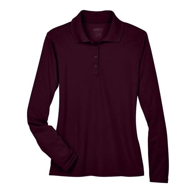 Women's Long Sleeve Piqué Polo - Thumbnail Image
