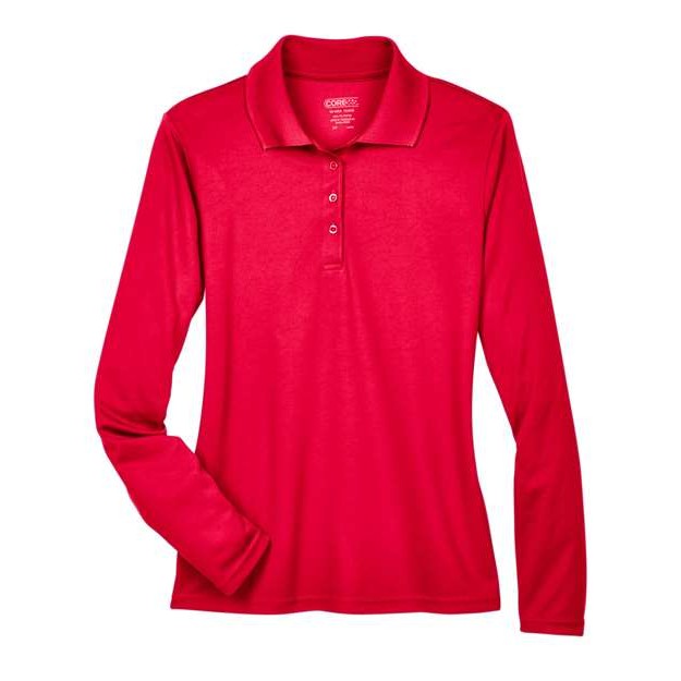 Women's Long Sleeve Piqué Polo - Thumbnail Image