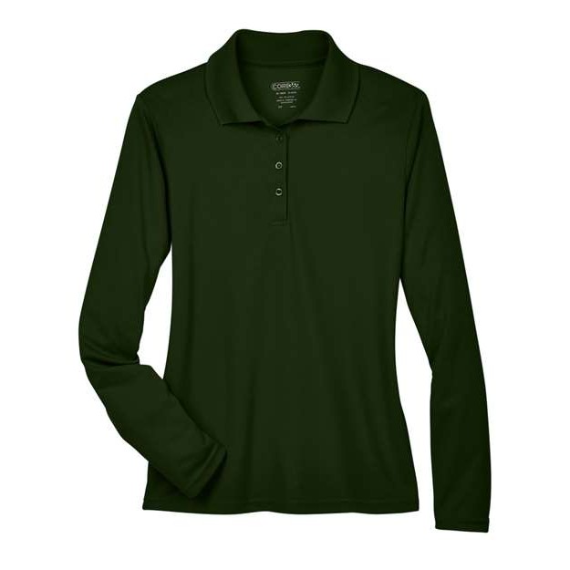 Women's Long Sleeve Piqué Polo - Thumbnail Image