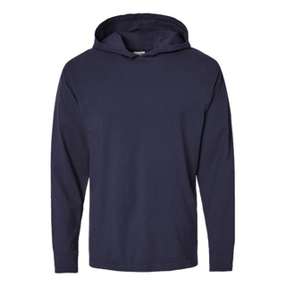 Unisex Garment-Dyed Jersey Hooded Long Sleeve T-Shirt