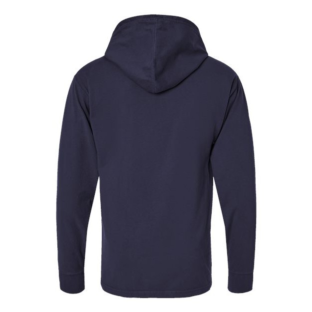 Unisex Garment-Dyed Jersey Hooded Long Sleeve T-Shirt - Thumbnail Image
