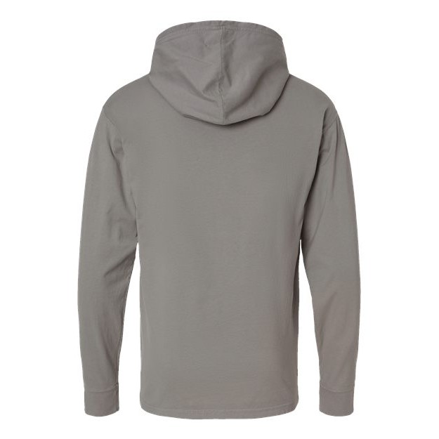 Unisex Garment-Dyed Jersey Hooded Long Sleeve T-Shirt - Thumbnail Image