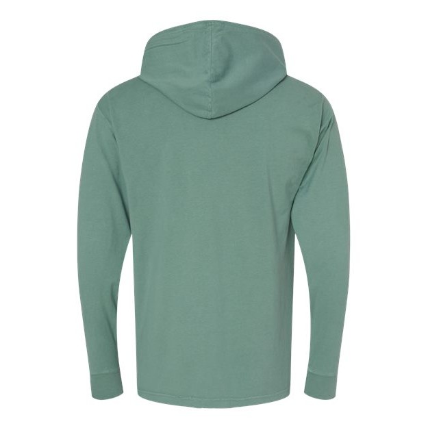 Unisex Garment-Dyed Jersey Hooded Long Sleeve T-Shirt - Thumbnail Image