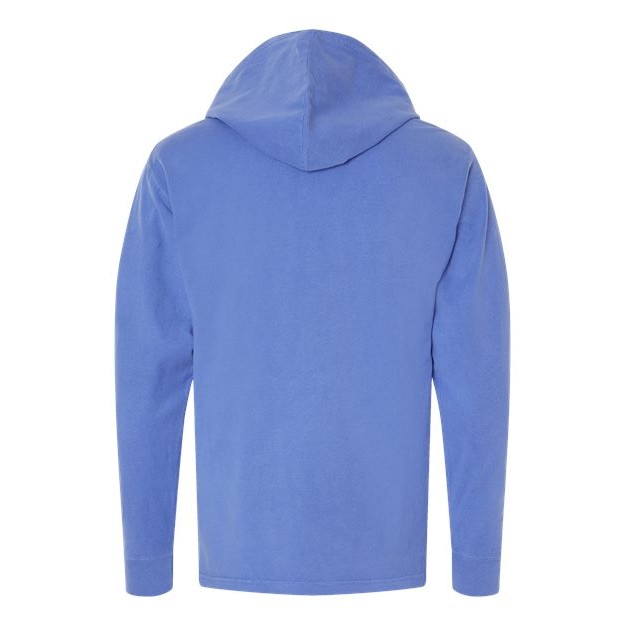 Unisex Garment-Dyed Jersey Hooded Long Sleeve T-Shirt - Thumbnail Image