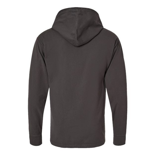 Unisex Garment-Dyed Jersey Hooded Long Sleeve T-Shirt - Thumbnail Image