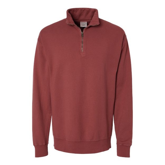 Unisex Garment-Dyed Quarter-Zip Sweatshirt - Thumbnail Image