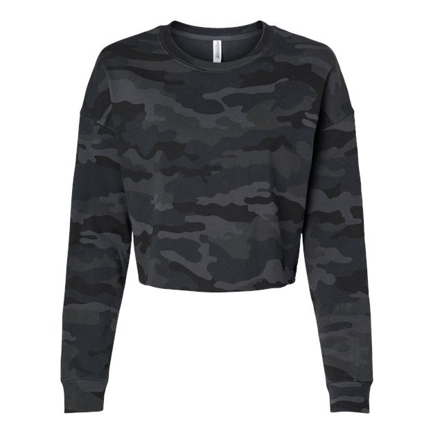 Women's Lightweight Crop Crewneck Sweatshirt - Thumbnail Image