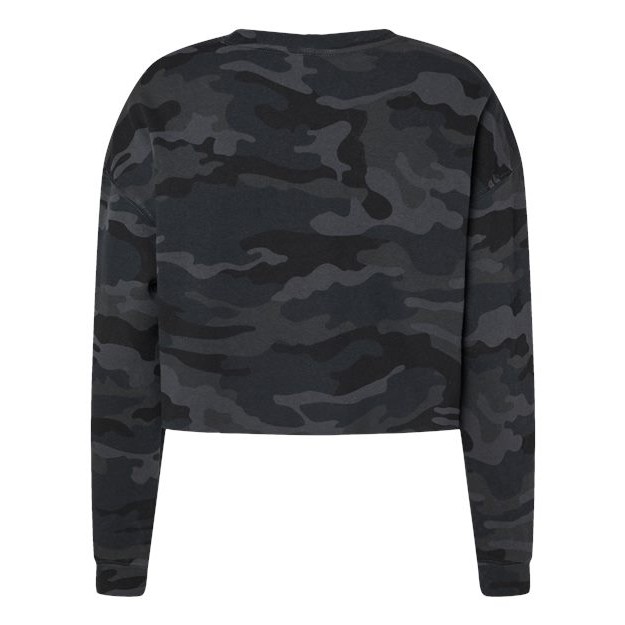 Women's Lightweight Crop Crewneck Sweatshirt - Thumbnail Image