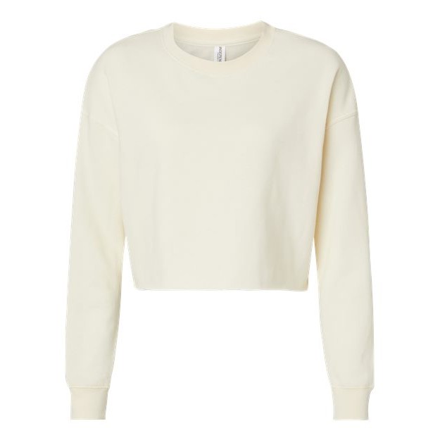 Women's Lightweight Crop Crewneck Sweatshirt - Thumbnail Image