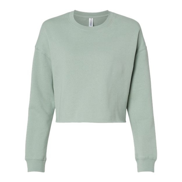 Women's Lightweight Crop Crewneck Sweatshirt - Thumbnail Image