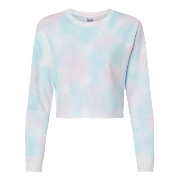 Women's Lightweight Crop Crewneck Sweatshirt - Thumbnail Image
