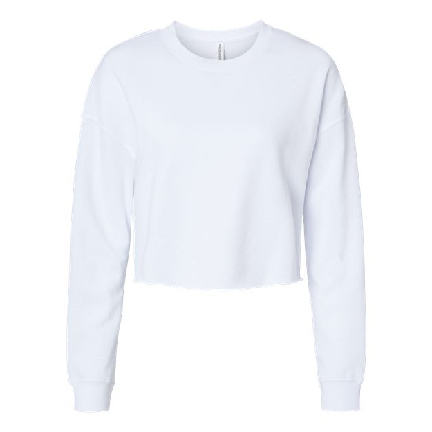 Women's Lightweight Crop Crewneck Sweatshirt - Thumbnail Image