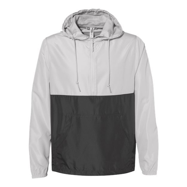 Unisex Lightweight Quarter-Zip Windbreaker Pullover Jacket - Thumbnail Image