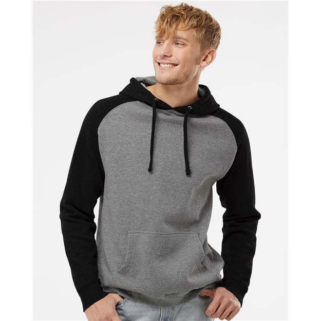 Unisex Raglan Hooded Sweatshirt - Thumbnail Image