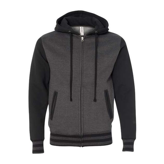 Unisex Heavyweight Varsity Full-Zip Hooded Sweatshirt - Thumbnail Image