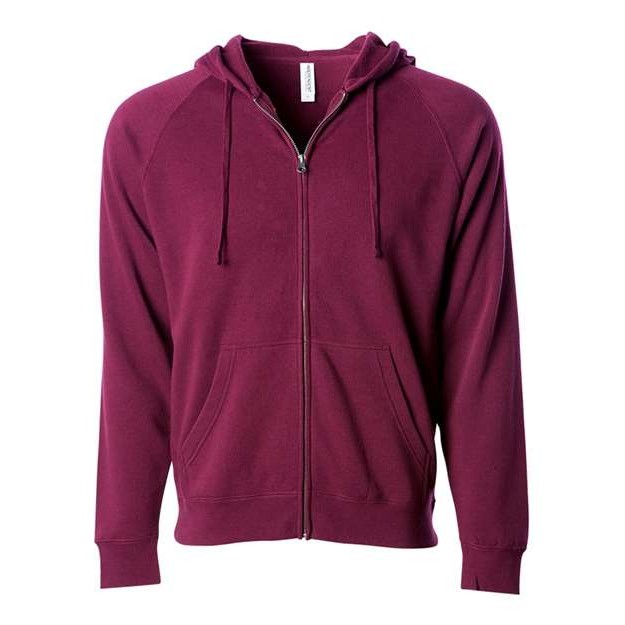 Unisex Special Blend Raglan Full-Zip Hooded Sweatshirt - Thumbnail Image