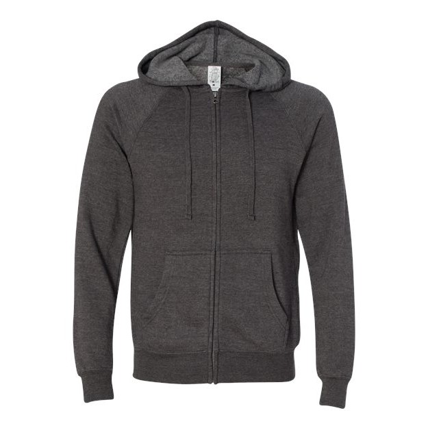 Unisex Special Blend Raglan Full-Zip Hooded Sweatshirt - Thumbnail Image