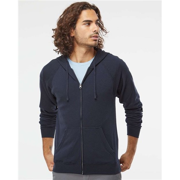 Unisex Special Blend Raglan Full-Zip Hooded Sweatshirt - Thumbnail Image