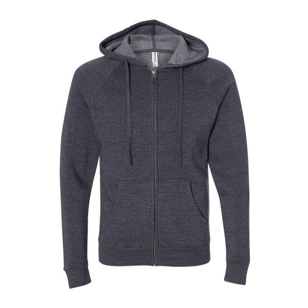 Unisex Special Blend Raglan Full-Zip Hooded Sweatshirt - Thumbnail Image