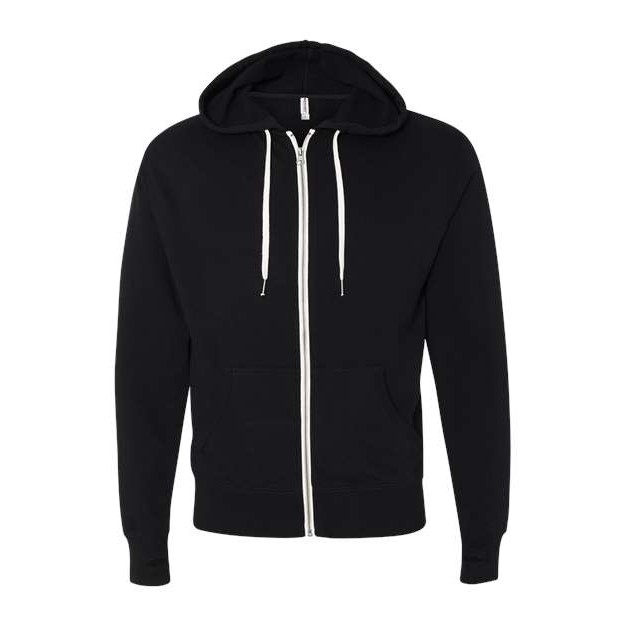 Unisex Heathered French Terry Full-Zip Hooded Sweatshirt - Main Image