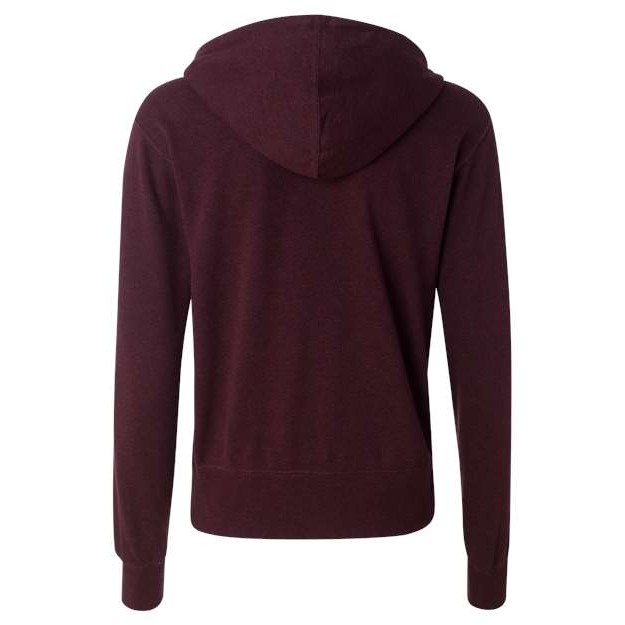 Unisex Heathered French Terry Full-Zip Hooded Sweatshirt - Thumbnail Image