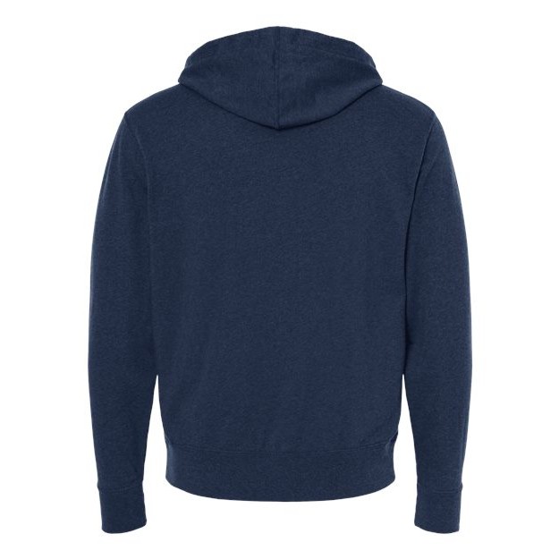 Unisex Heathered French Terry Full-Zip Hooded Sweatshirt - Thumbnail Image