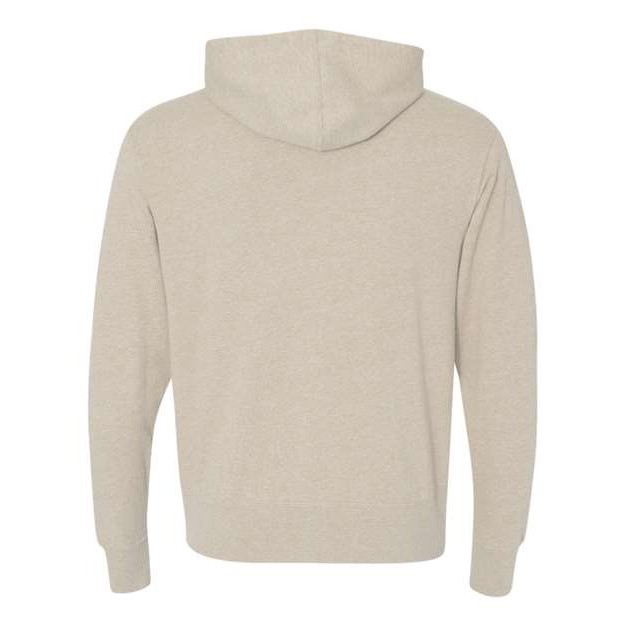 Unisex Heathered French Terry Full-Zip Hooded Sweatshirt - Thumbnail Image