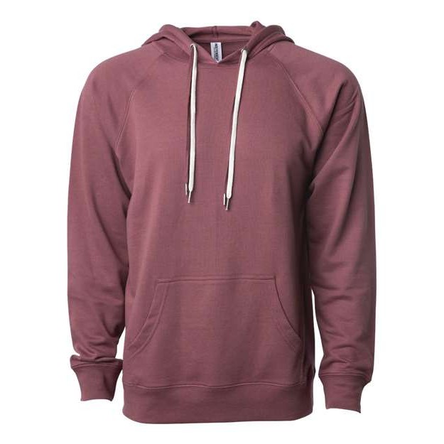 Unisex Icon Lightweight Loopback Terry Hooded Sweatshirt - Thumbnail Image