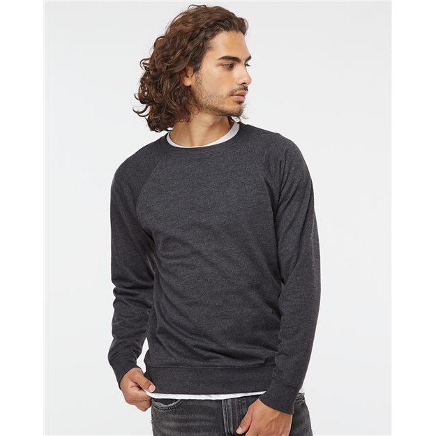 Unisex Icon Lightweight Loopback Terry Crewneck Sweatshirt - Thumbnail Image