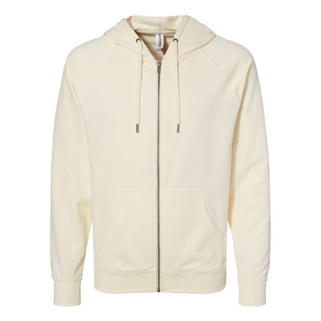 Unisex Icon Lightweight Loopback Terry Full-Zip Hooded Sweatshirt - Thumbnail Image