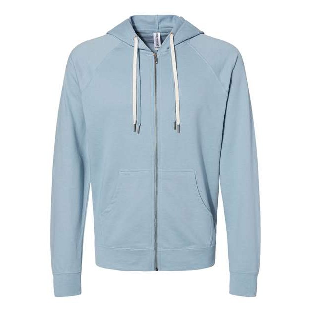 Unisex Icon Lightweight Loopback Terry Full-Zip Hooded Sweatshirt - Thumbnail Image