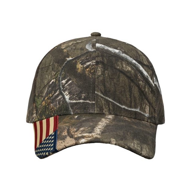 Camo Woven USA Flag Cap - Thumbnail Image