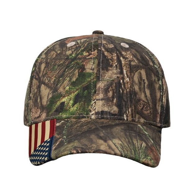Camo Woven USA Flag Cap - Thumbnail Image