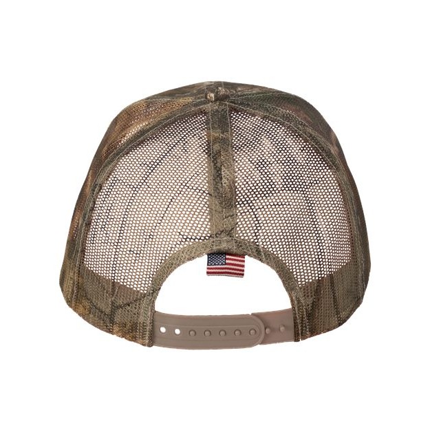 Camo Woven USA Flag Mesh Cap - Thumbnail Image