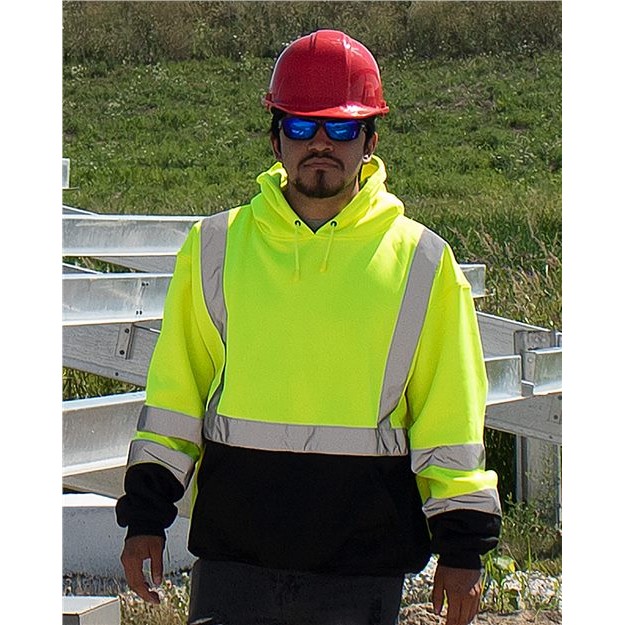 Unisex Hi-Vis Hooded Sweatshirt