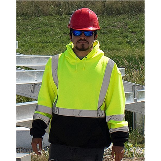 Unisex Hi-Vis Hooded Sweatshirt