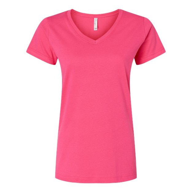 Women's Fine Jersey V-Neck Tee - Thumbnail Image
