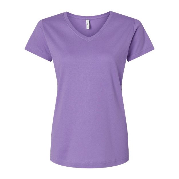 Women's Fine Jersey V-Neck Tee - Thumbnail Image
