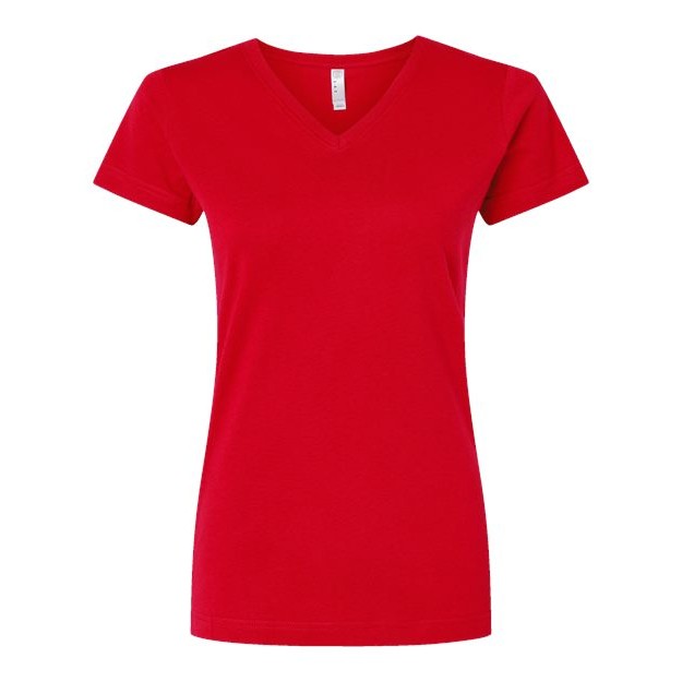 Women's Fine Jersey V-Neck Tee - Thumbnail Image