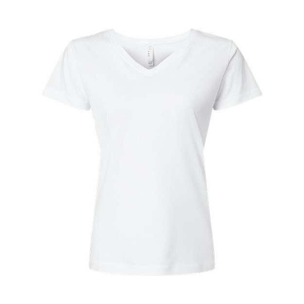 Women's Fine Jersey V-Neck Tee - Thumbnail Image