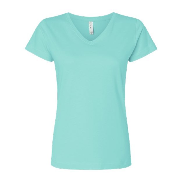 Women's Fine Jersey V-Neck Tee - Thumbnail Image
