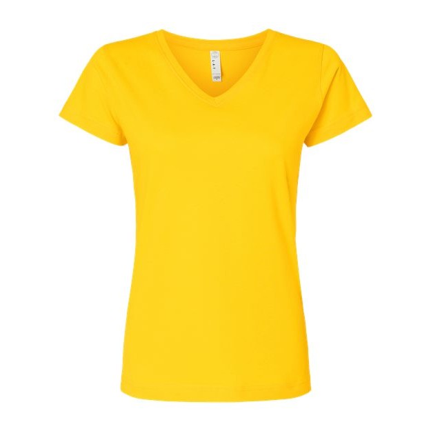 Women's Fine Jersey V-Neck Tee - Thumbnail Image