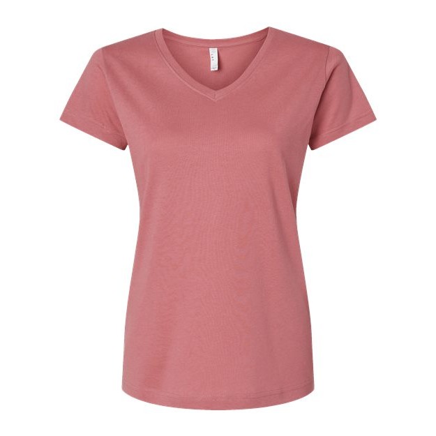 Women's Fine Jersey V-Neck Tee - Thumbnail Image